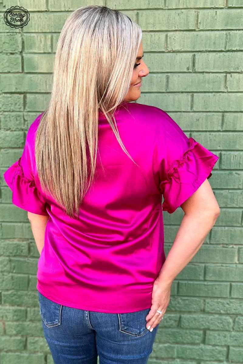DOWNTOWN DARLING TOP BERRY: 2X