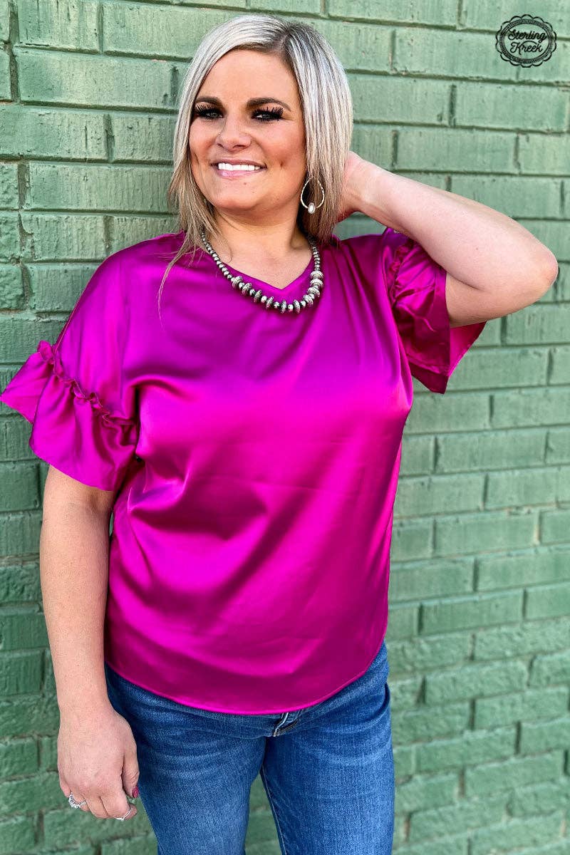 DOWNTOWN DARLING TOP BERRY: 2X