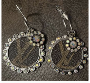 Lv Upcycled Earrings