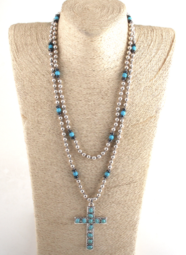 120 cm Cross Bead Necklace
