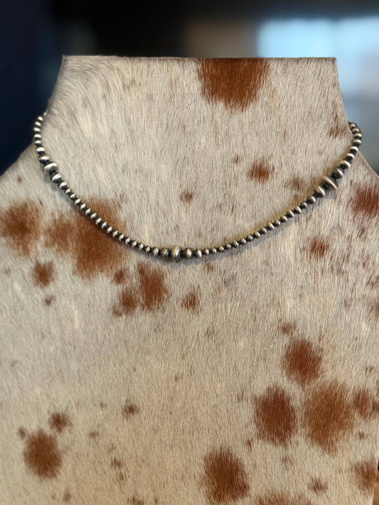 #053 Sterling Saucer Pearls : 18"