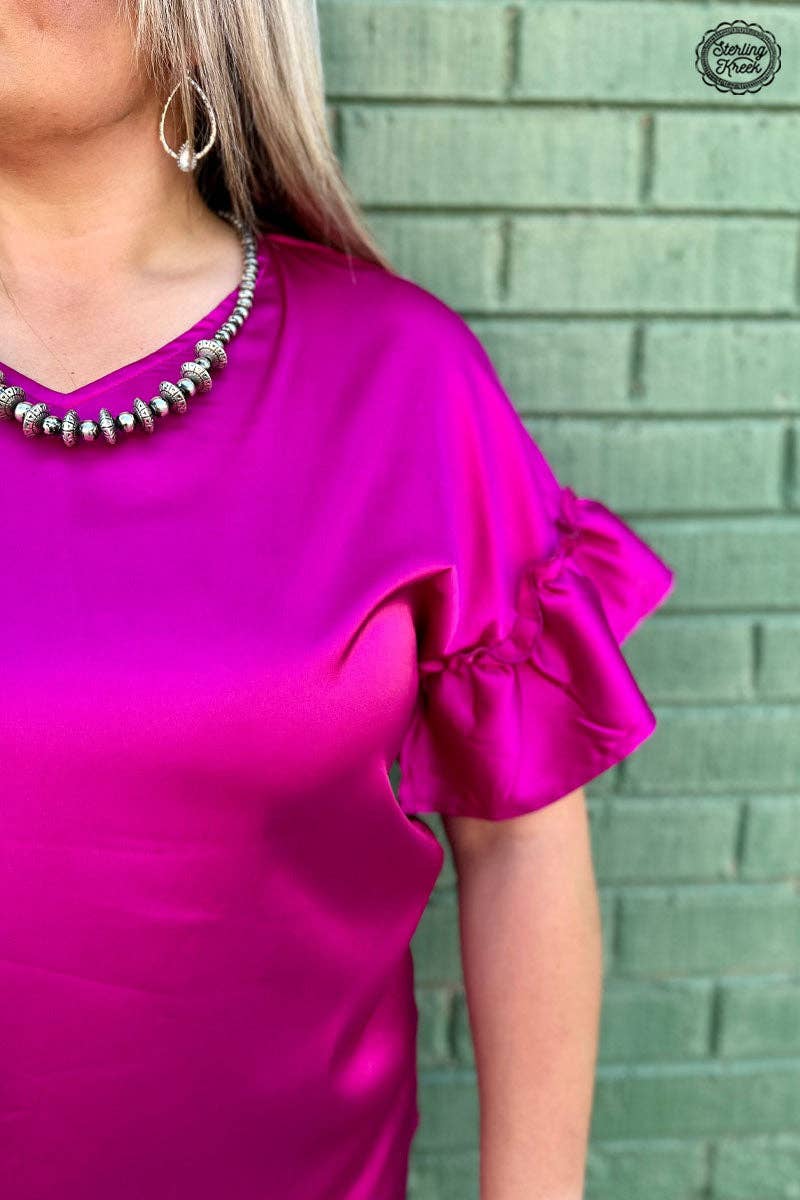 DOWNTOWN DARLING TOP BERRY: 3X
