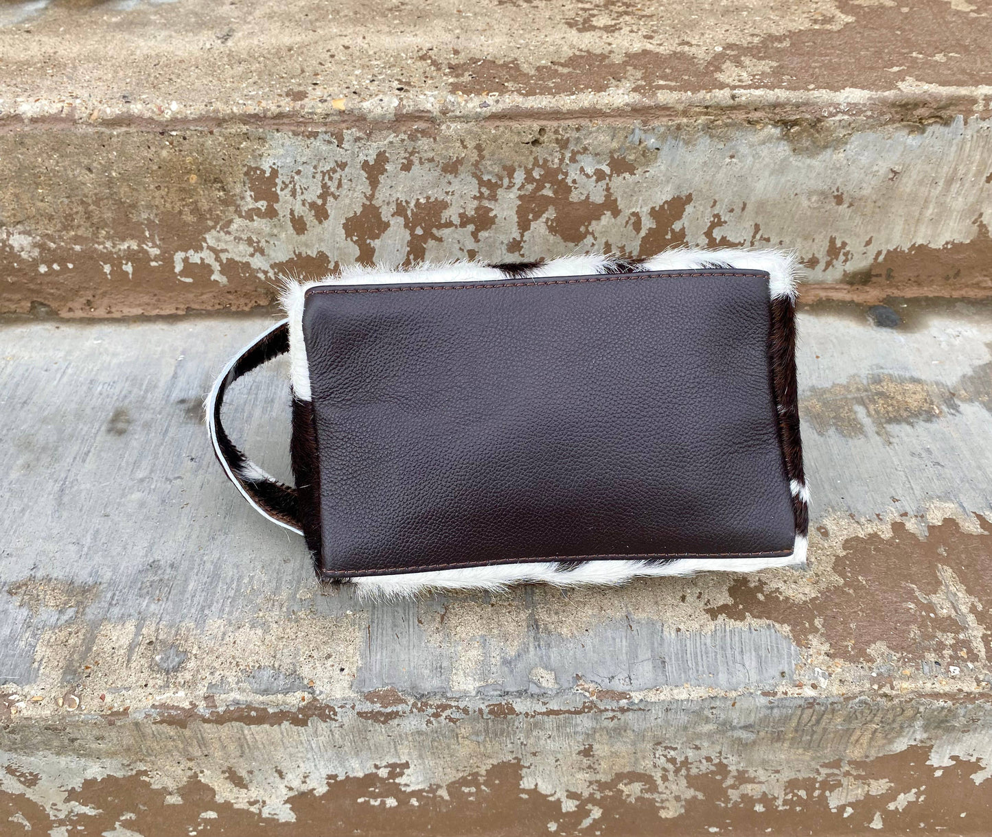 Cowhide Makeup Bag : Pink