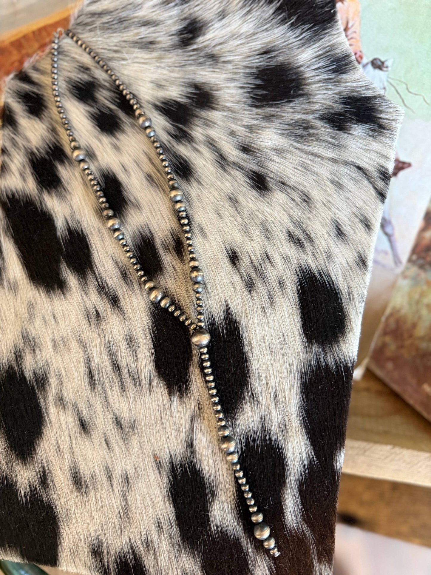 #085 Graduated Sterling Pearl Lariat Necklace 
