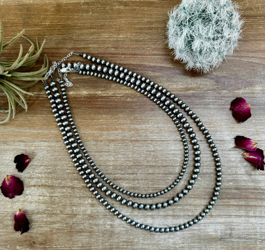 Build your own Sterling Silver Pearls Necklace 4-5-6-8-10 mm: 8 mm / 16 inch