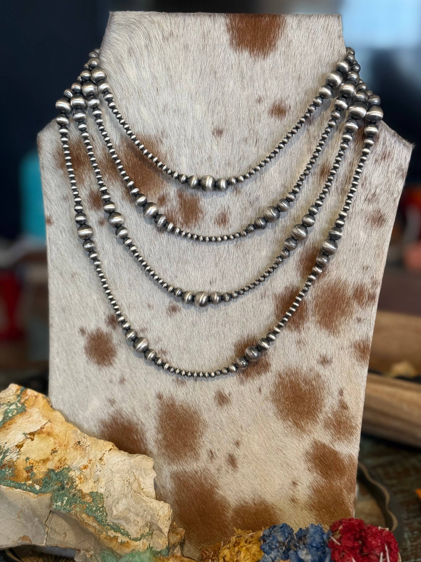 #046 Graduated Sterling Pearls: 20"