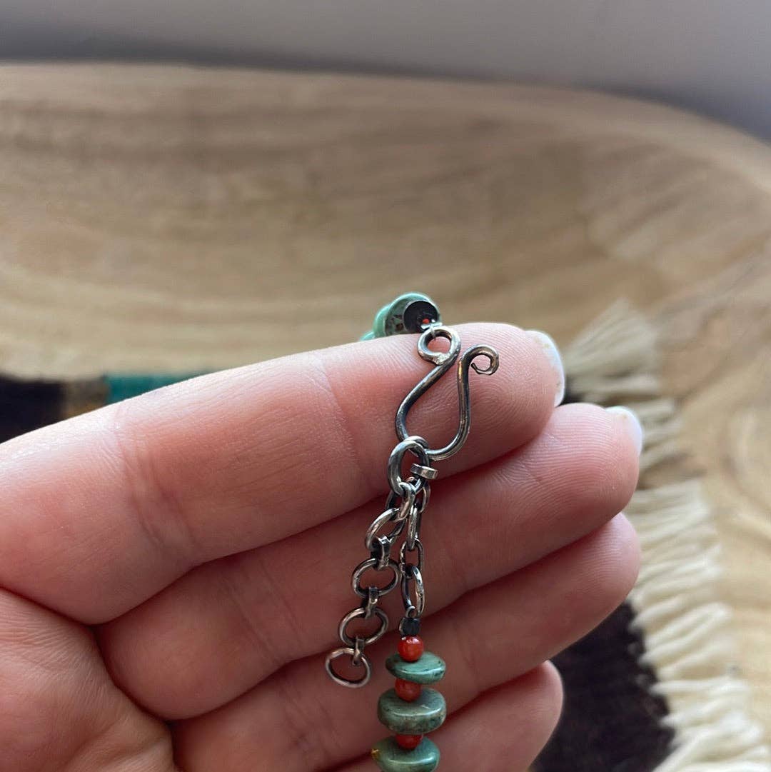 Handmade Sterling Silver & Multi Stone Beaded Necklace: Multi-Stone / Beaded