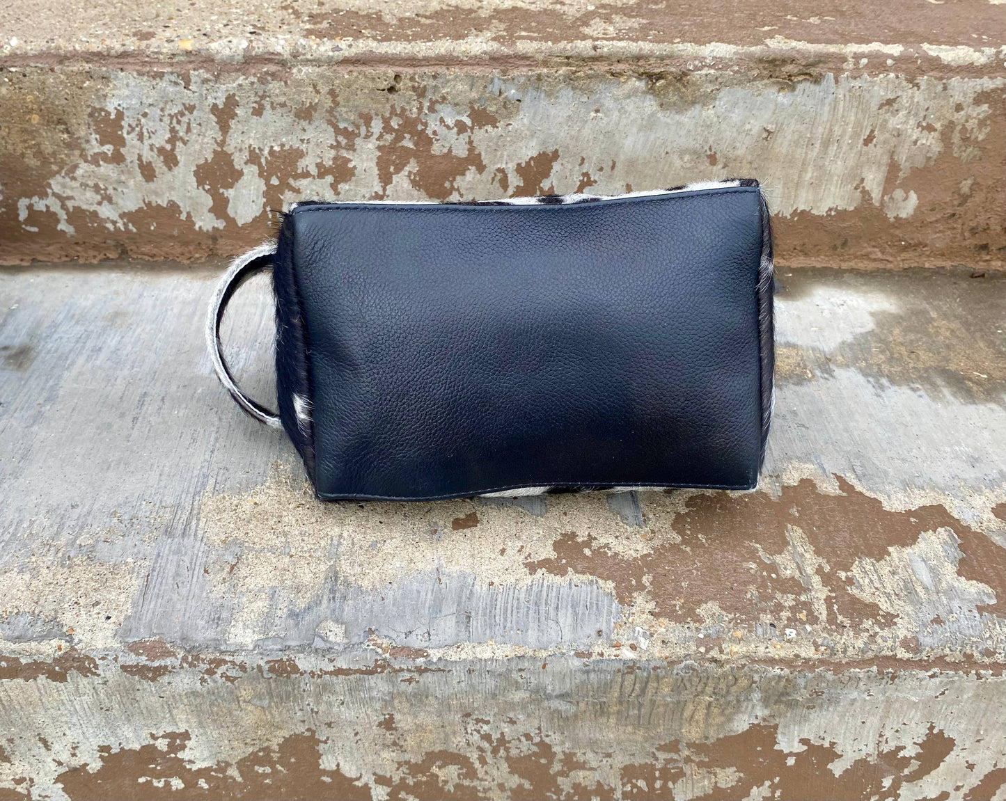 Cowhide Makeup Bag : Turquoise