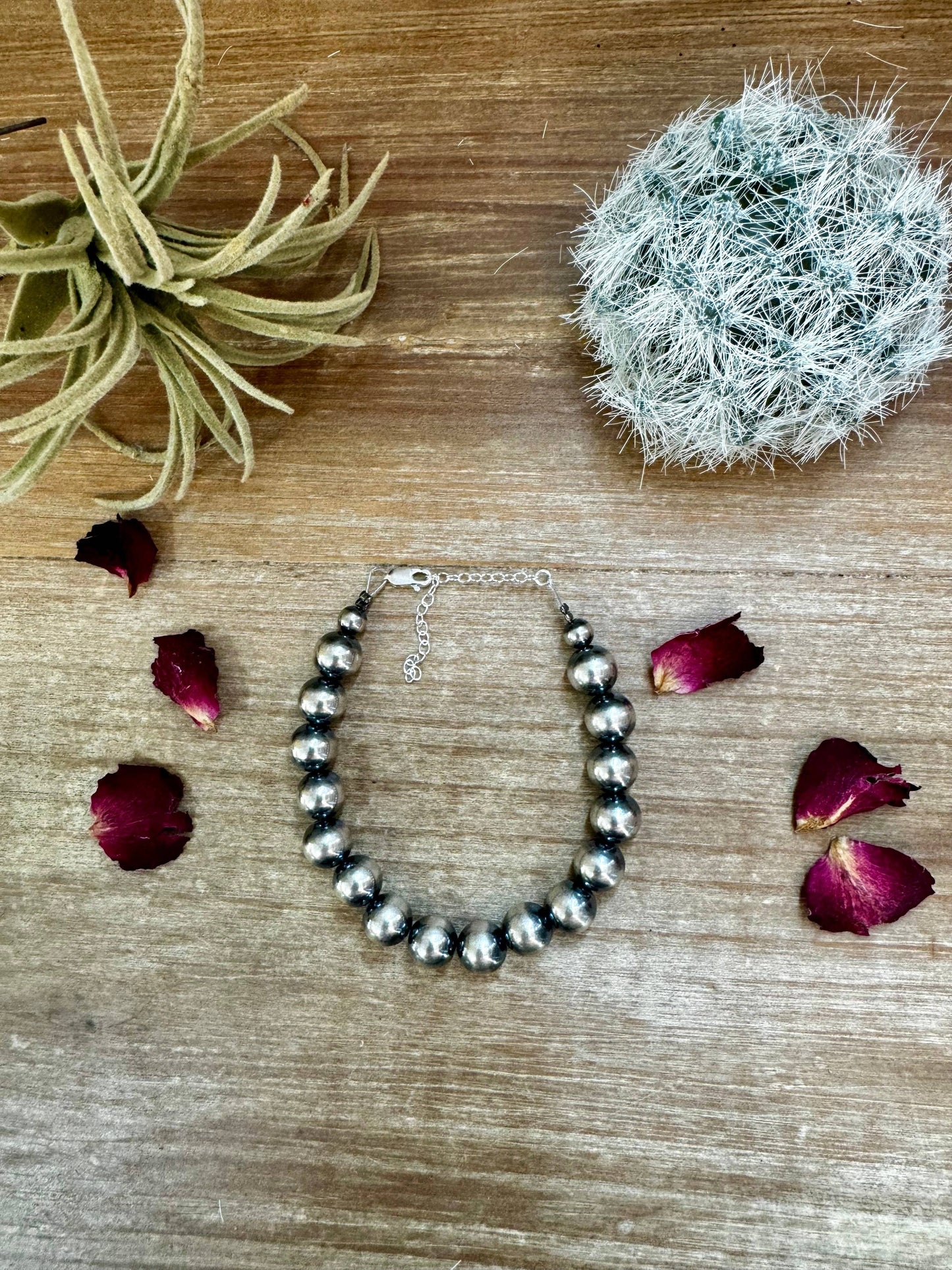 10 mm Sterling Silver Pearls bracelet - Western Jewelry