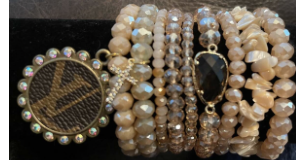 Lv Upcycled Bracelet set