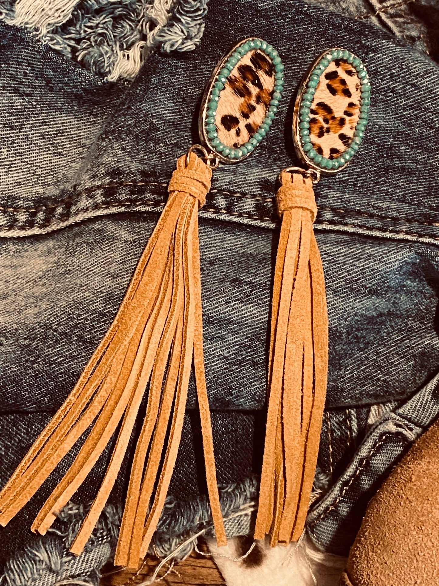 Leather Tassel Earrings