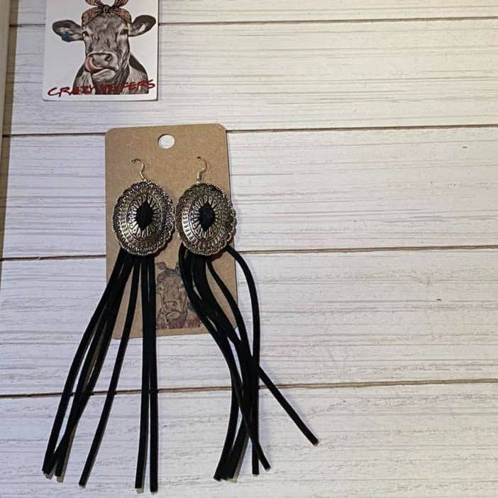 Concho Tassel Earrings