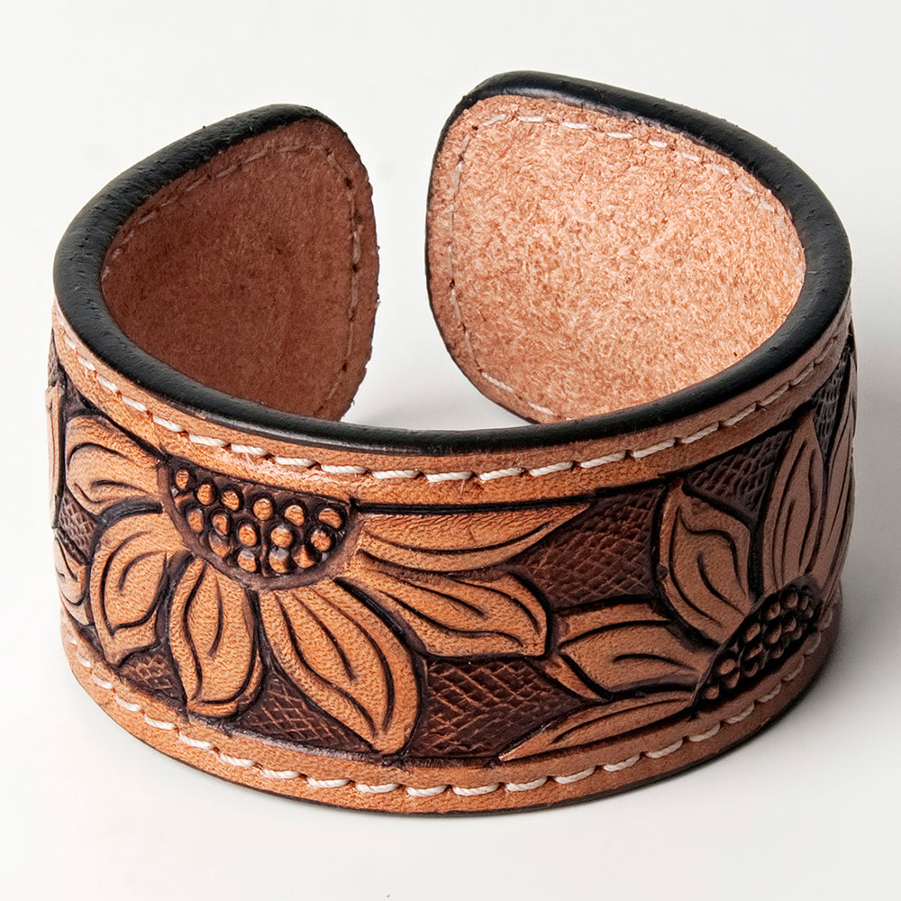 Leather Tooled Bracelet