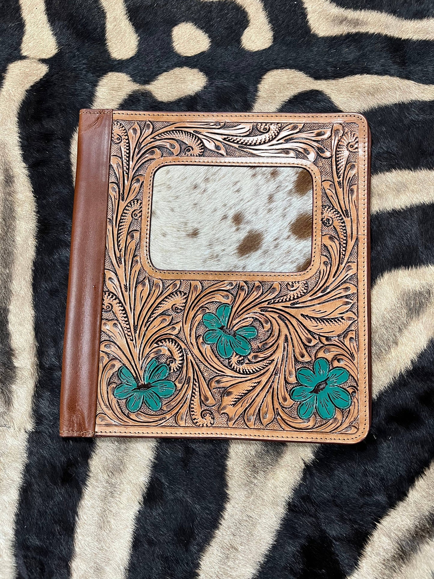 Tooled Leather & Cowhide Planner